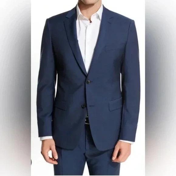 Theory Rodolf Solid Seersucker Jacket Blazer Sport Coat Dark Sky Men 40 NWT $545